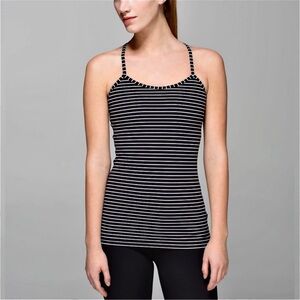 ❤️Lululemon Power Y Tank, Black/White stripe